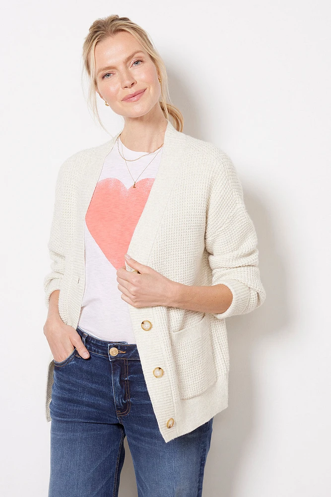 Eden Waffle Cardigan