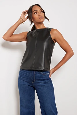 Ava Faux Leather Tank