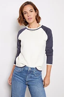 Supersoft Sweater Color Block Raglan Pullover