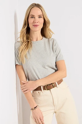 Cotton Cashmere Short Sleeve Tee