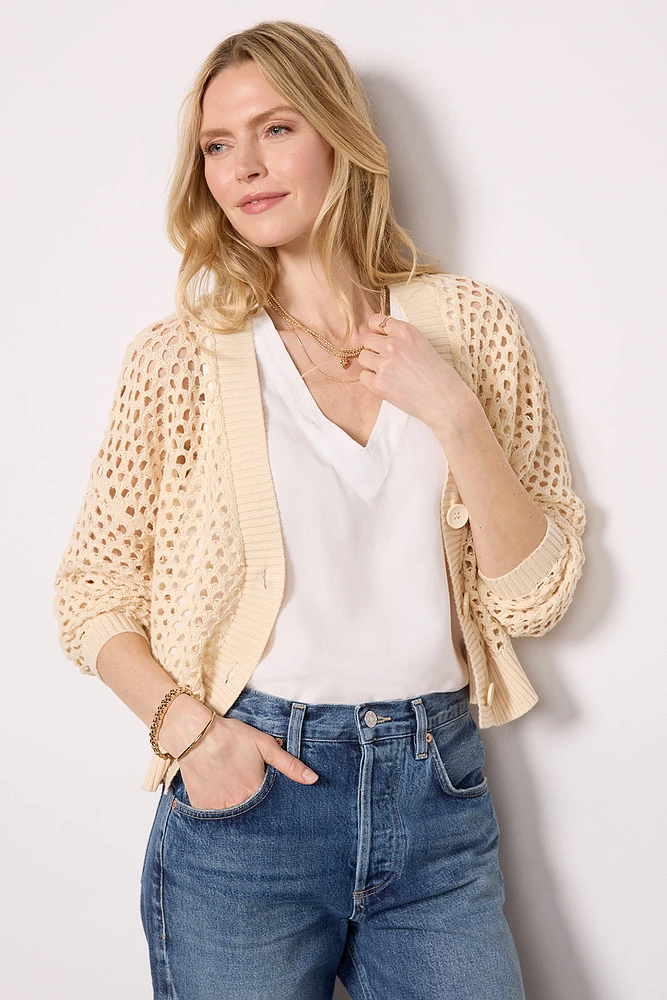 Abi Open Knit Cardigan