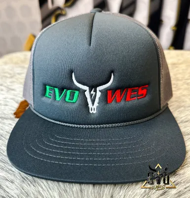 The Trucker Grey Puffy Tri Color Evo Wes Hat