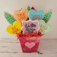 Conversation Hearts - Cookie Bouquet