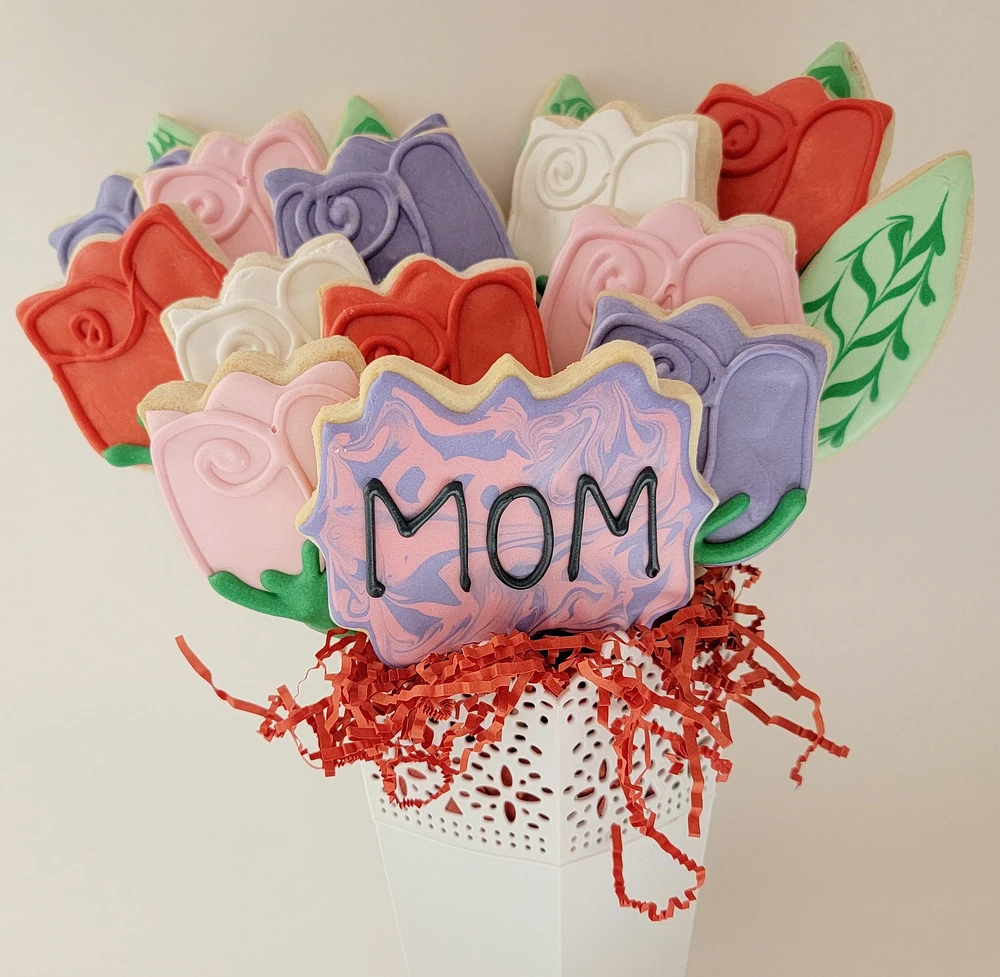 MOM Tulip Cookie Bouquet