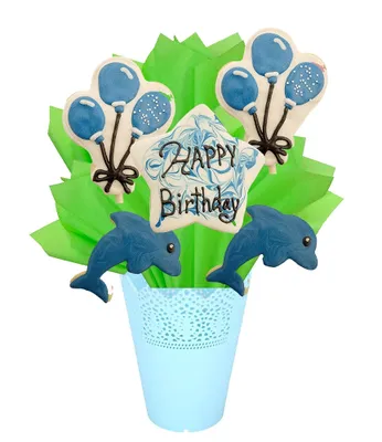 Dolphin Fun Themed Cookie Bouquet