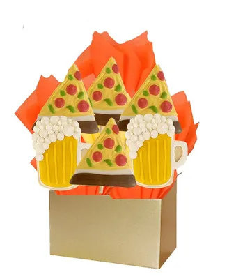 Pizza Beer Party Cookie Bouquet