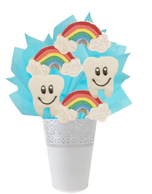 Toothy Smile Themed Cookie Bouquet