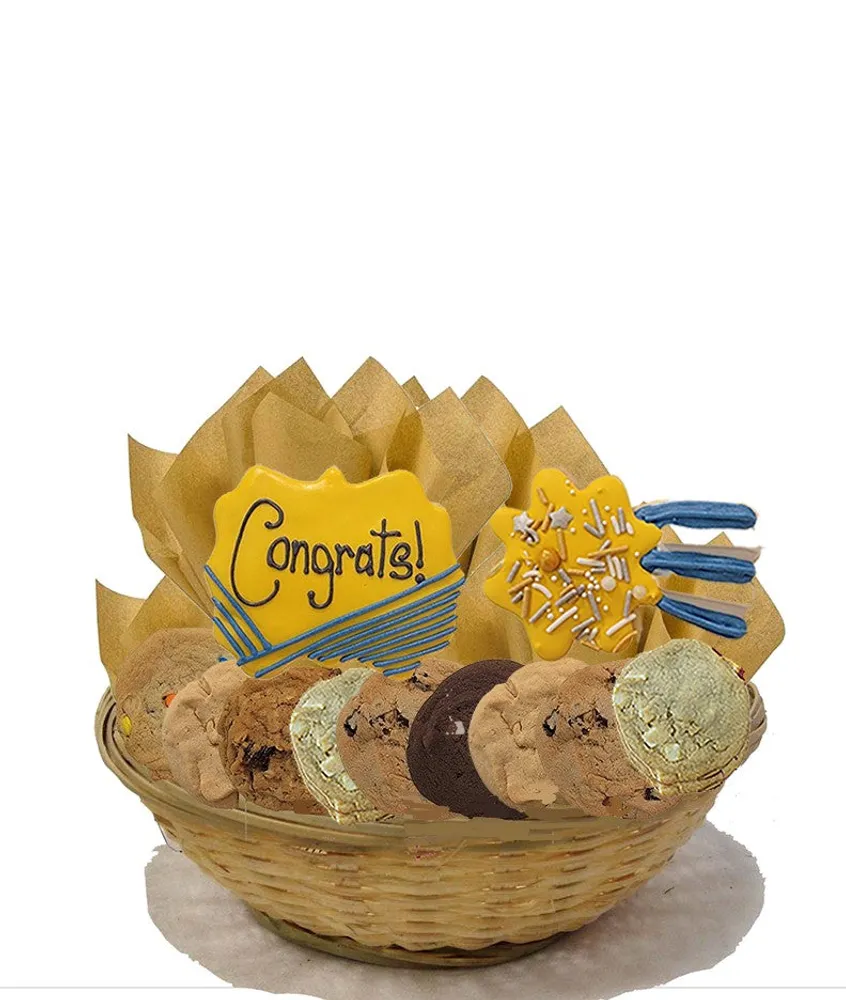 Congratulations Shooting Star Cookie Basket 2 or 7 Sugar Cookies