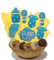 Bouncing Baby Boy - Cookie Basket 2 or 7 Sugar Cookies