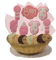 Bouncing Baby Girl - Cookie Basket 2 or 7 Sugar Cookies