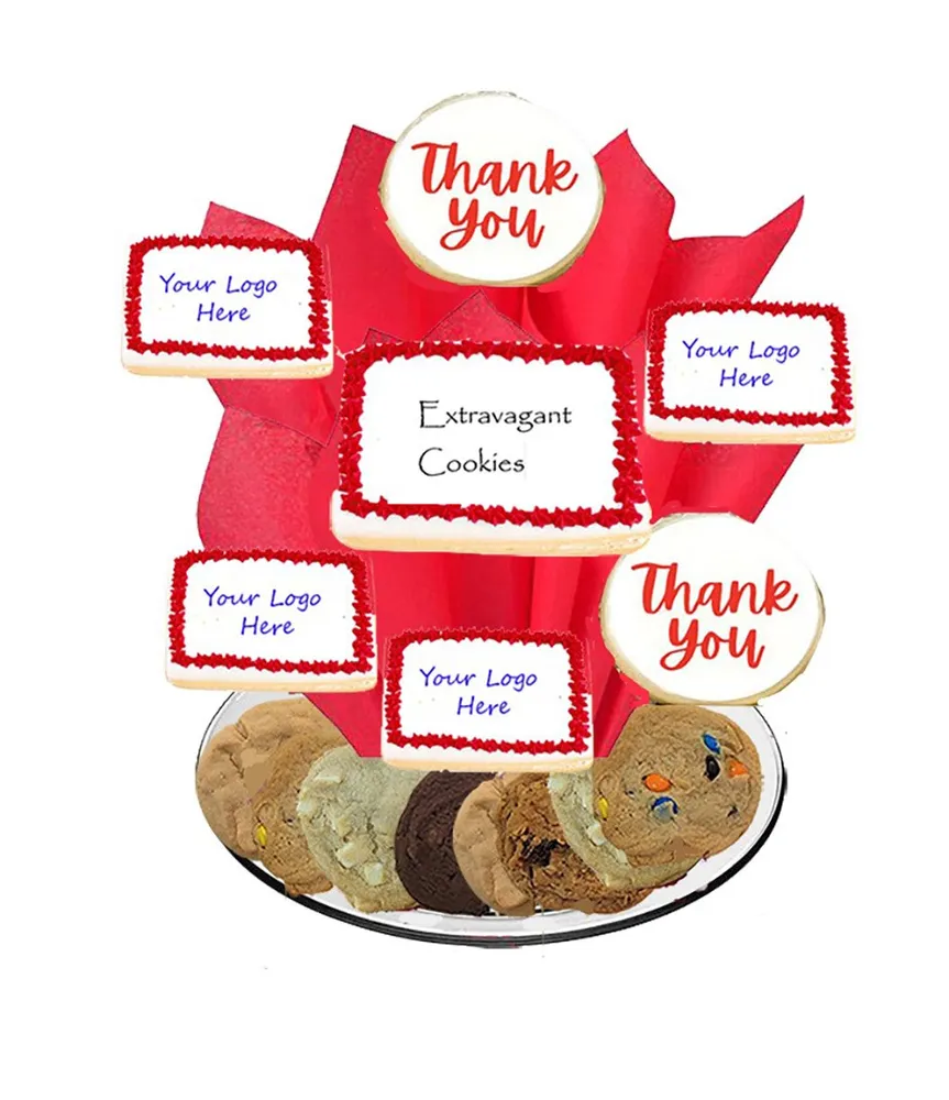 Custom Corporate Cookie Tray Bouquet