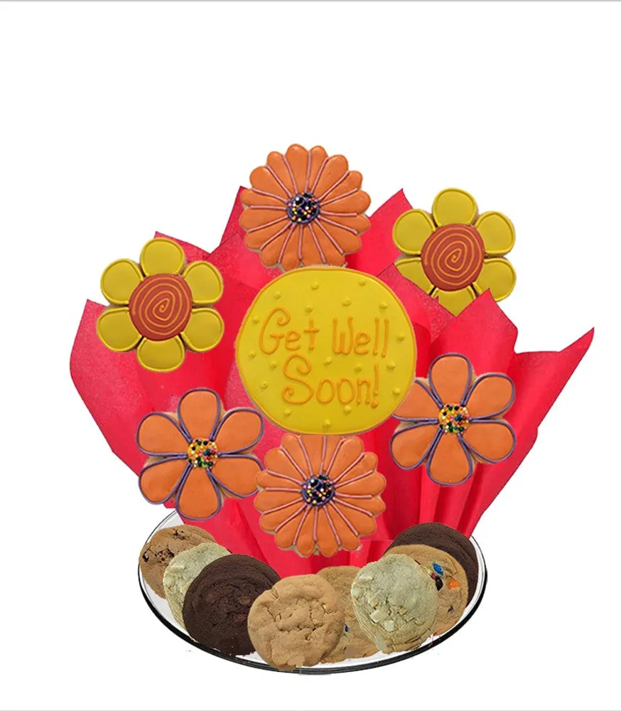 Get Well Cookie Tray Bouquet