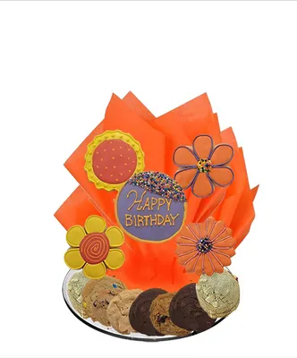 Happy Birthday Ray of Sunshine Cookie Tray Bouquet