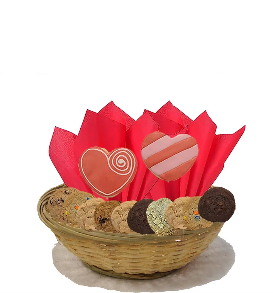 Queen of Heart Cookie Basket  Sugar Cookies