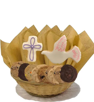 Peace and Dove Cookie Basket 2 or 7 Sugar Cookies