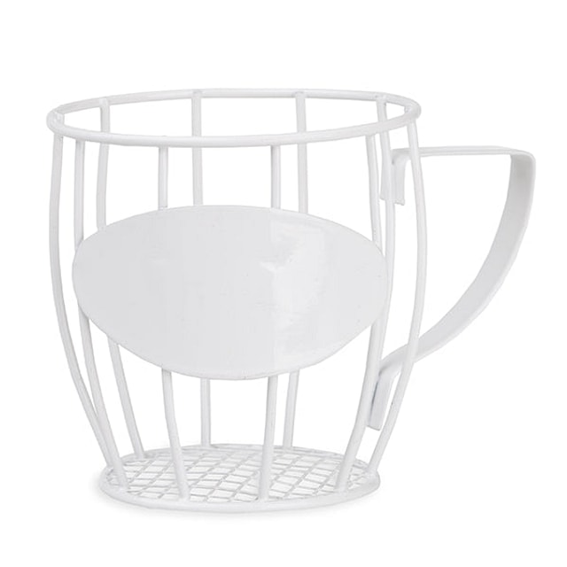 Mini Wire Cup Basket 3in- White