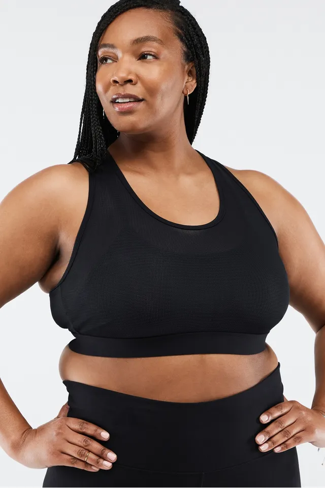 Fabletics On-the-Go Medium-Impact Sports Bra Womens black Size