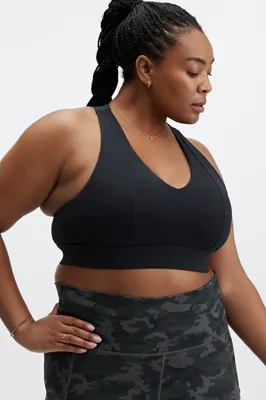 Fabletics On-The-Go Midi Medium Impact Sports Bra Womens plus Size