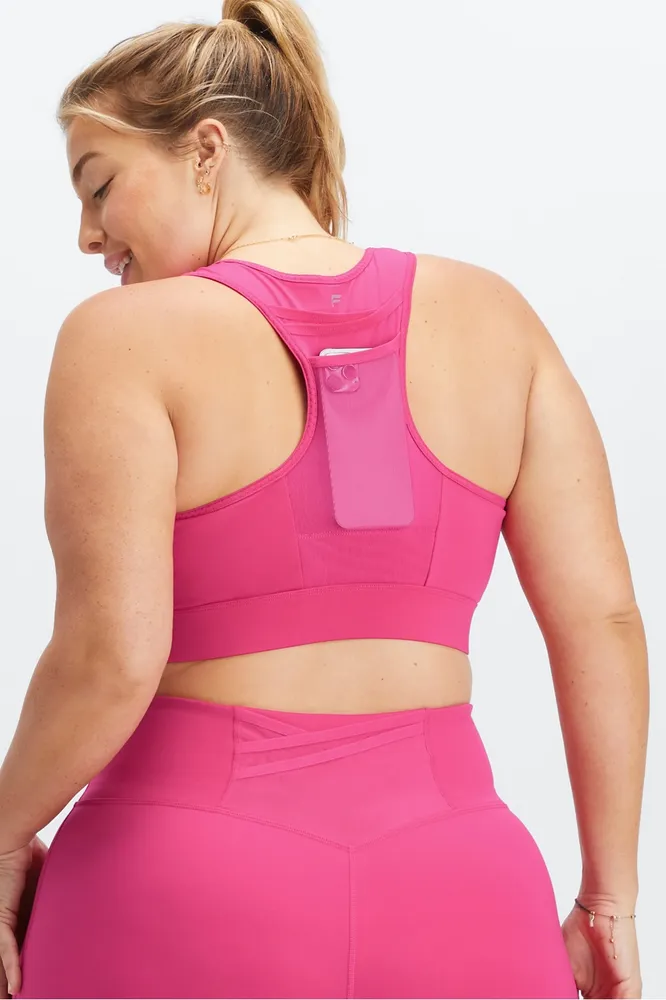 Fabletics Kessler High Impact Sports Bra Womens pink plus Size 4X