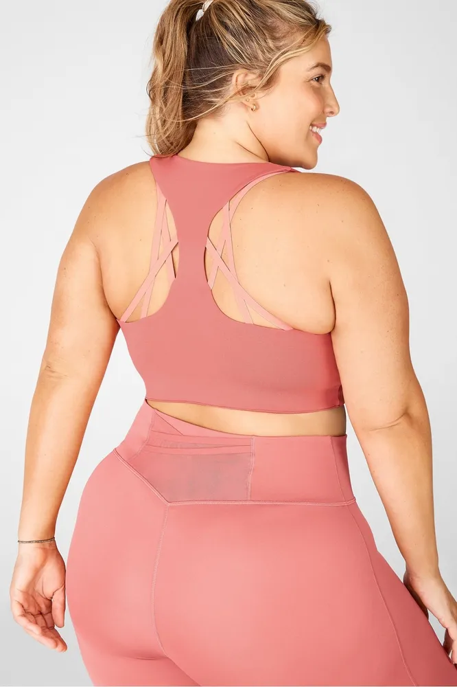 Fabletics Kessler High Impact Sports Bra Womens pink plus Size 4X