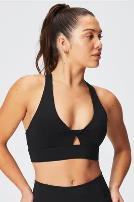 Fabletics Oasis Twist Sports Bra Womens black Size