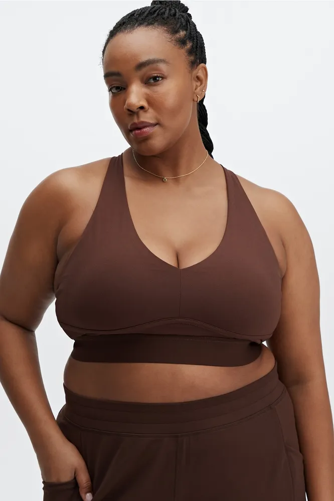 Fabletics All Day Every Day Bra Womens Cream Puff/Matte Gold plus