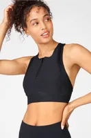 Fabletics Blare Zip Front High Impact Sports Bra Womens Size