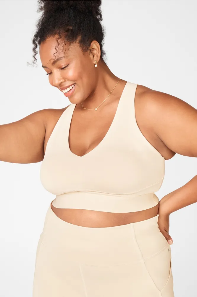 Fabletics All Day Every Day Bra Womens Cream Puff/Matte Gold plus Size 4X