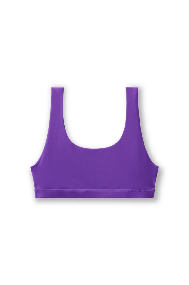 Fabletics Caroline SculptKnit Sports Bra Womens purple plus Size 1X