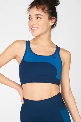 Fabletics Sunny Reversible Low Impact Sports Bra Womens blue Size XS