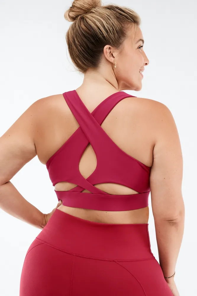 Fabletics No-Bounce Sports Bra Womens red plus Size 4X