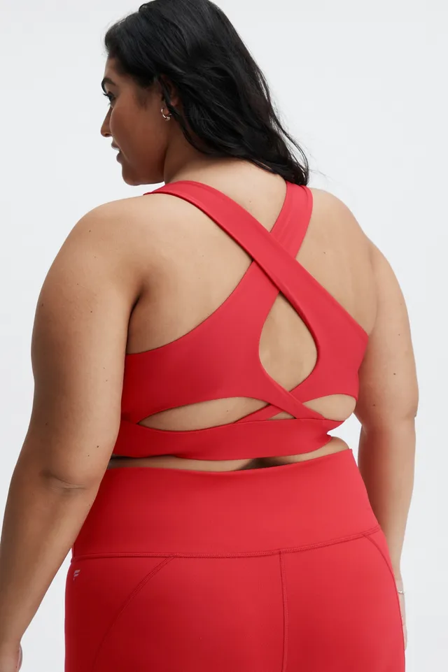 Fabletics No-Bounce Sports Bra Womens red plus Size 2X