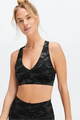 Fabletics Kessler Medium Impact Sports Bra Sz Med - Electric Rose / Wavy  Cheetah