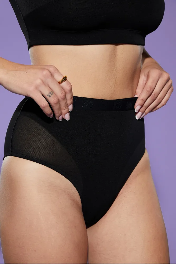 Fabletics Mesh Me Smoothing High Waist Brief Womens Size
