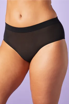 Fabletics Mesh Me Crotchless Cheeky Hipster Womens Size