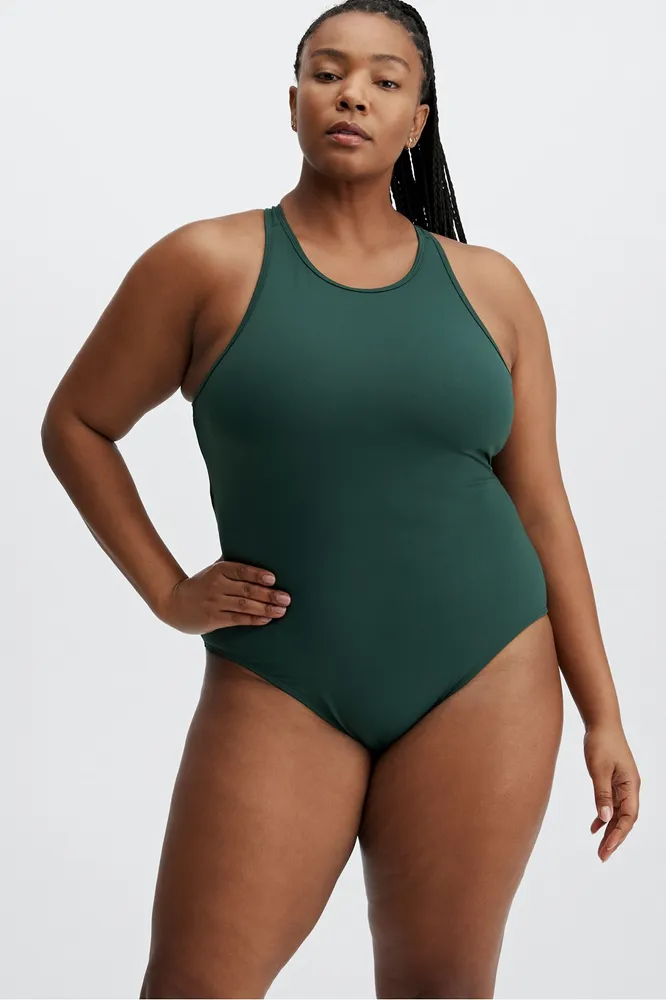 Fabletics Lillian Cut-Out Bodysuit Womens green plus Size 4X