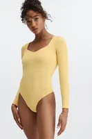 Fabletics Cloud Seamless ong-Sleeve Bodysuit Womens  Size