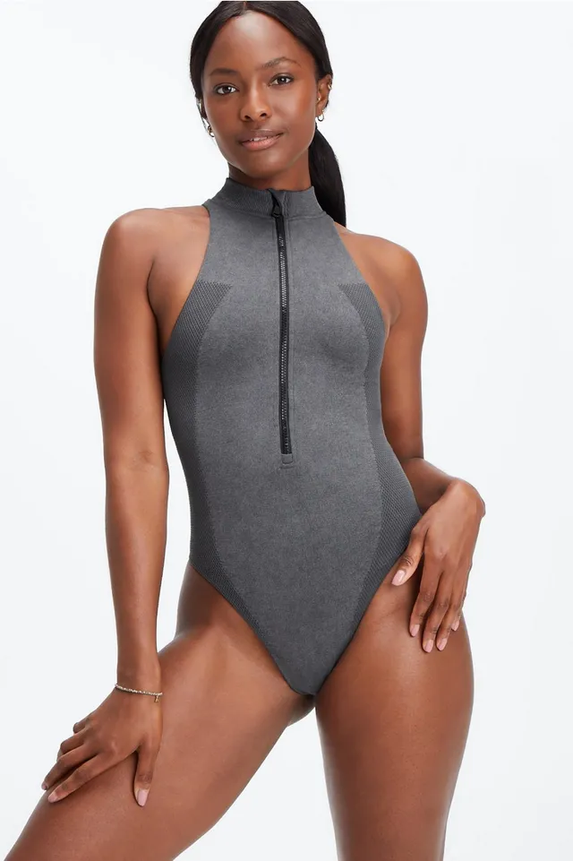 Women's Nike Mesh Zip Front One-Piece Swimsuit