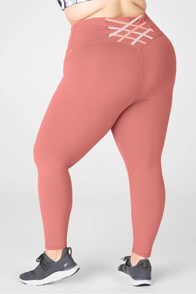 Fabletics Boost 7/8 Legging Womens Porter Daisy/Pink Dust/Wild Lime plus  Size 4X