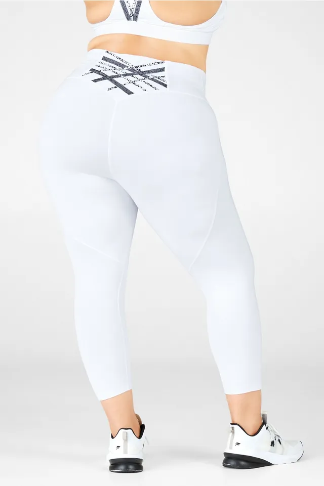 Fabletics The Boost II Capri Womens white plus Size 3X