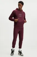 Fabletics Men The Postgame male Cranberry Stripe Size Osfm