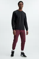 Fabletics Men The Postgame Crew male Cranberry Stripe Size Osfm