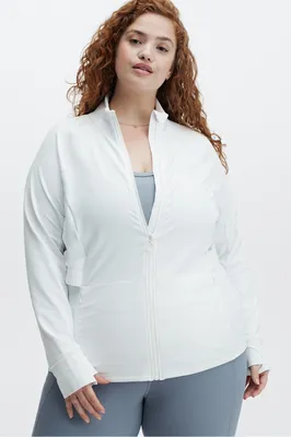 Fabletics Trinity Cold Weather Performance Jacket Womens white plus Size 4X