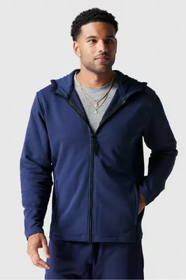 Fabletics Men The Courtside Full Zip Hoodie male Navy Size XS
