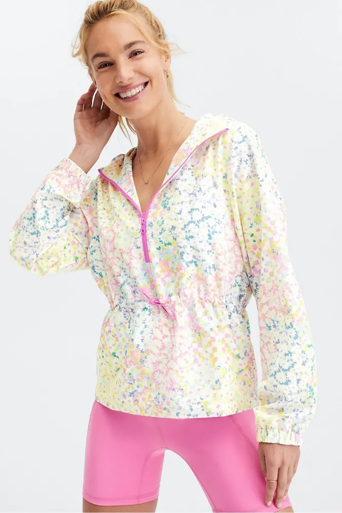 Fabletics Rosa Woven Jacket Womens Patchwork Daisy Size