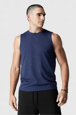 Fabletics Men The Front Row Sleeveless Tee male Navy Size XS