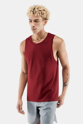 Fabletics Men The Training Day Tank male Burnt Red Size XXL