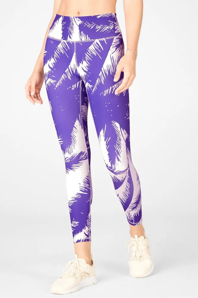 Fabletics High-Waisted Printed PureLuxe 7/8 Womens Paradiso Size