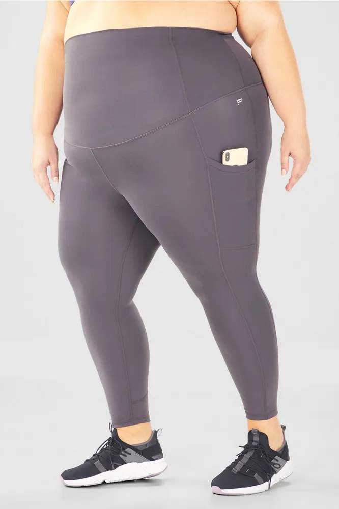 Fabletics High-Waisted PureLuxe Maternity 7/8 Legging Womens Iron