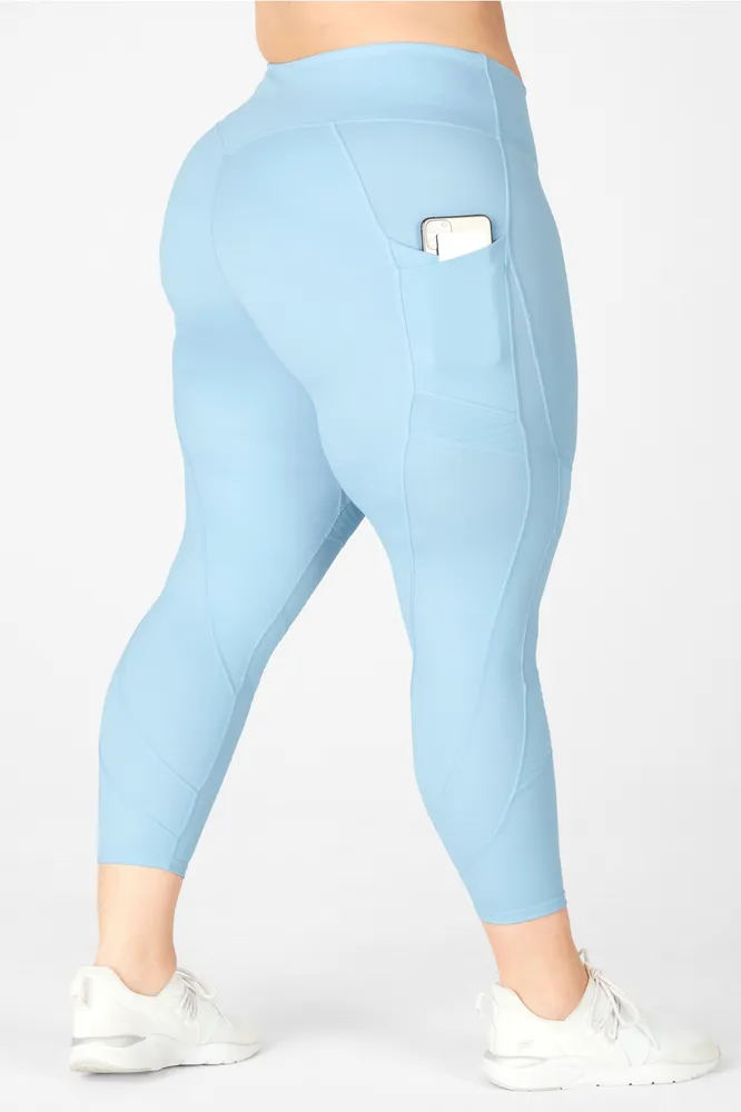 Fabletics Anywhere High-Waisted Moto 7/8 Womens blue plus Size 3X